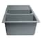 Alfi Brand Titanium 46" Dbl Bowl Granite Composite Kitchen Sink W/ Drainboard AB4620DI-T - alternate 9